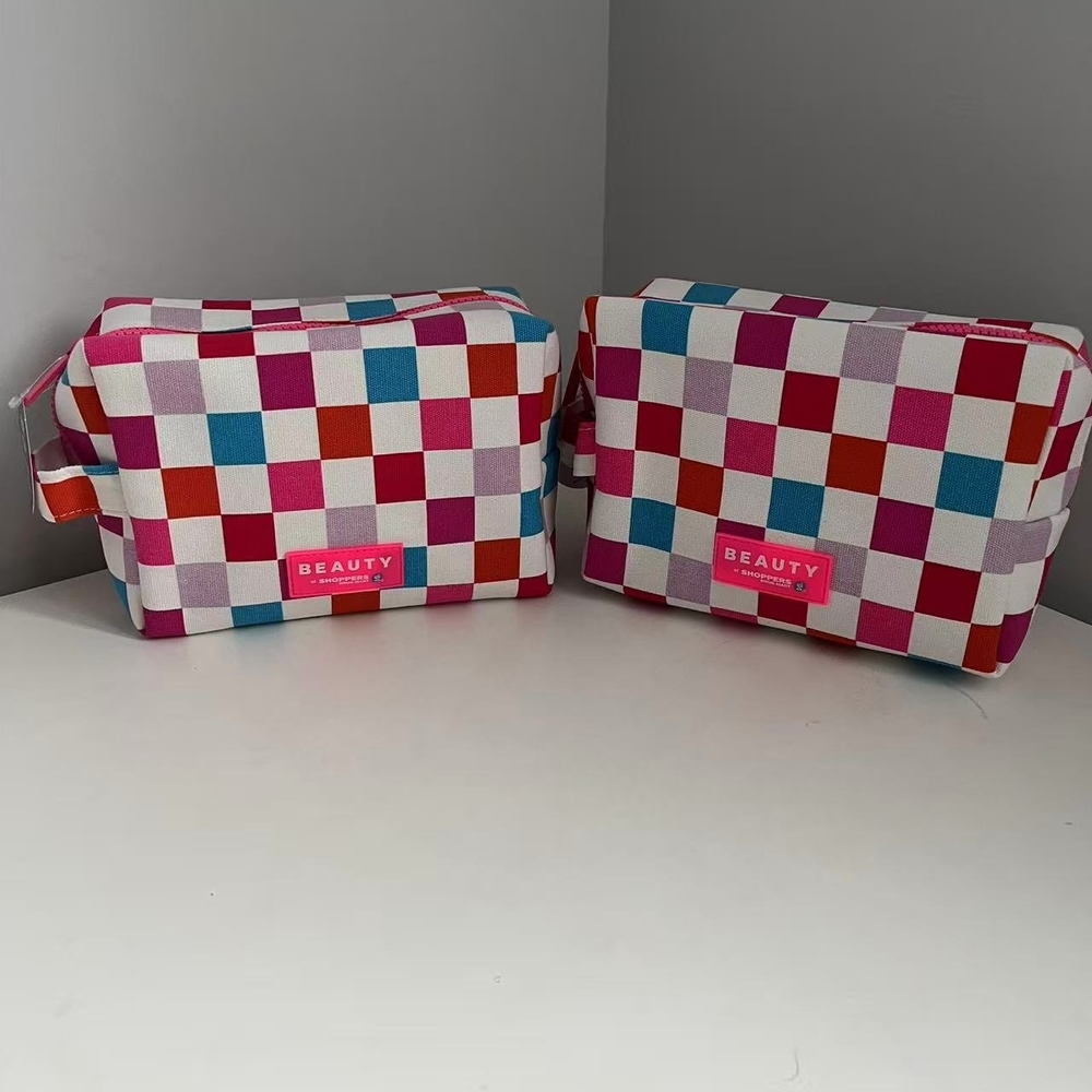2/10$ Checkered makeup bags - Picture 1 of 3